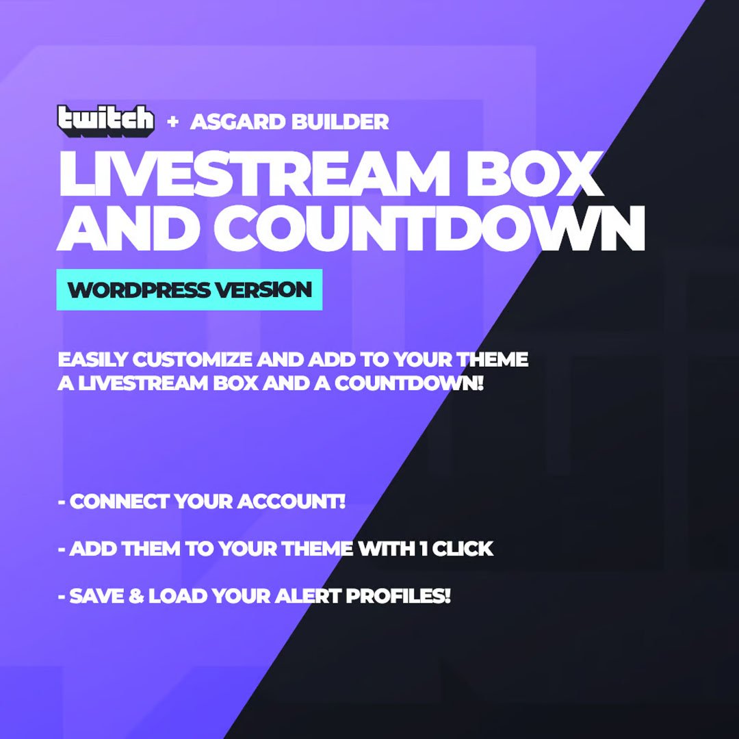 Twitch LiveStream Box and Countdown Plugin